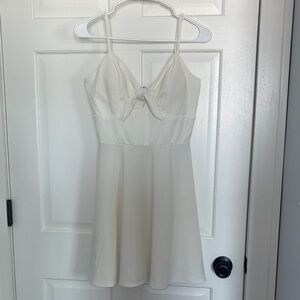 White Spaghetti Strap Mini Dress